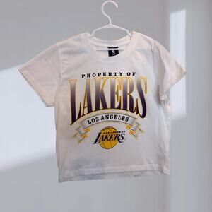 NBA / Lakers Graphic T-Shirt – Youth / Kids M (White)